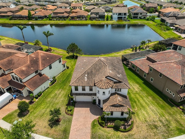 11909 Climbing Fern Ave, Riverview, FL 33579 - aerial view with a residential view and a water view