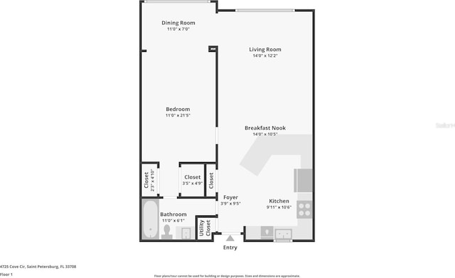 4725 Cove Cir Unit 604, Saint Petersburg, FL 33708 - home floor plan