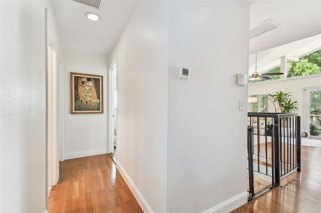 1735 Maryland Ave NE, Saint Petersburg, FL 33703 - hallway featuring wood finished floors and baseboards