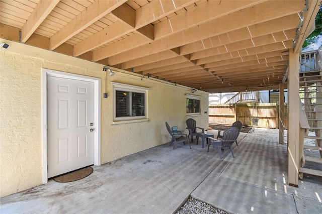 1735 Maryland Ave NE, Saint Petersburg, FL 33703 - view of patio / terrace with fence