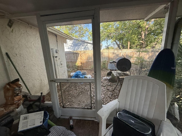 view of sunroom