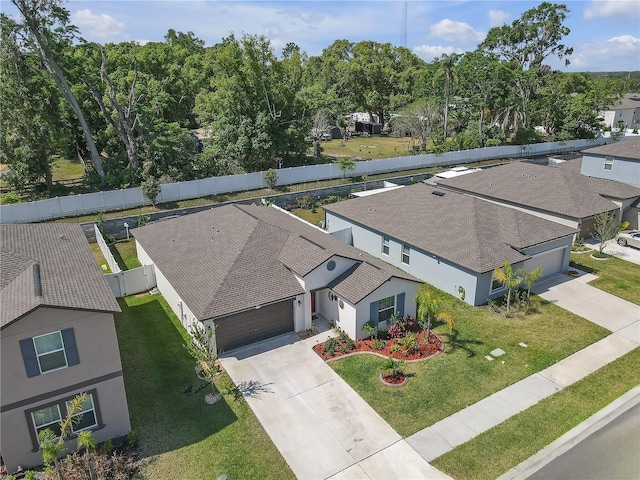 bird's eye view with a residential view