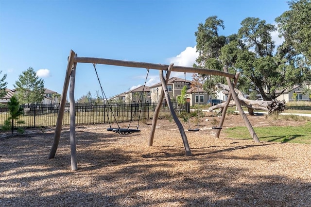 view of playground with fence