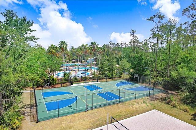 3243 Watermark Dr, Wesley Chapel, FL 33544 - view of basketball court with fence and community basketball court
