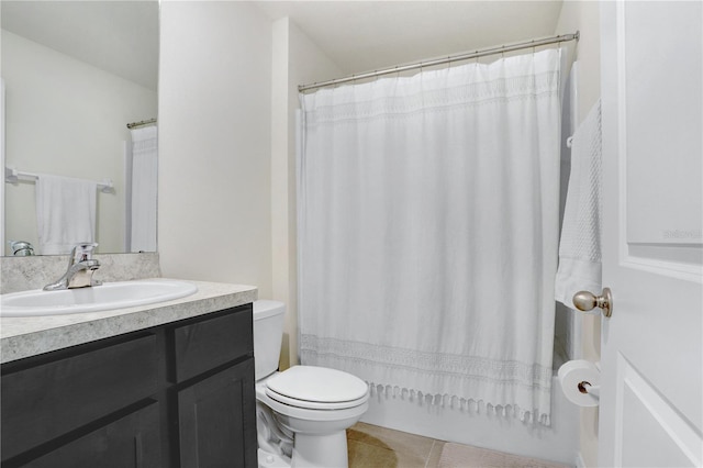 7929 Sail Clover Ln, Zephyrhills, FL 33540 - bathroom featuring toilet, tile patterned floors, and vanity