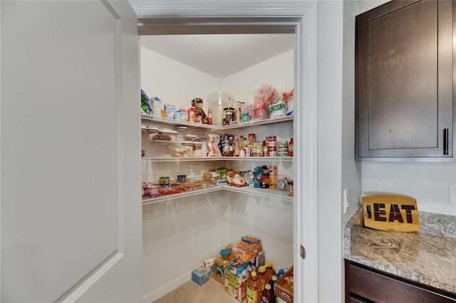 view of pantry