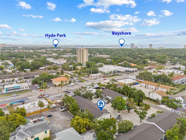 aerial view with a view of city