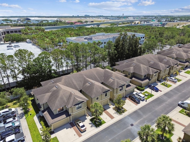 aerial view featuring a residential view