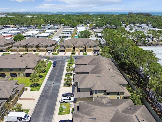drone / aerial view with a residential view