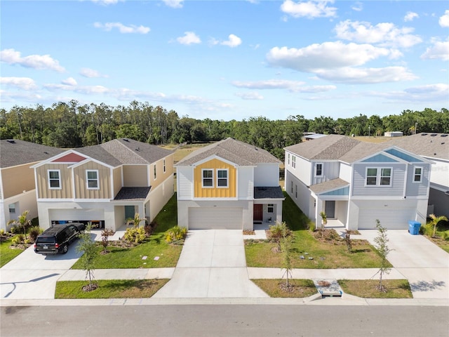 7797 Peace Lily Ave, Wesley Chapel, FL 33545 - view of front of property with driveway, a shingled roof, and a garage