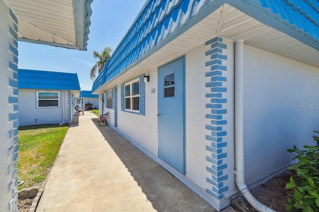 view of home's exterior featuring stucco siding