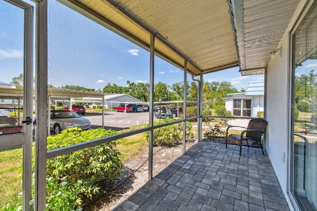 view of sunroom