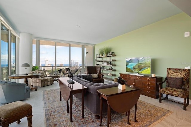 777 3rd Ave N Unit 1403, Saint Petersburg, FL 33701 - living area featuring a wall of windows and light tile patterned floors