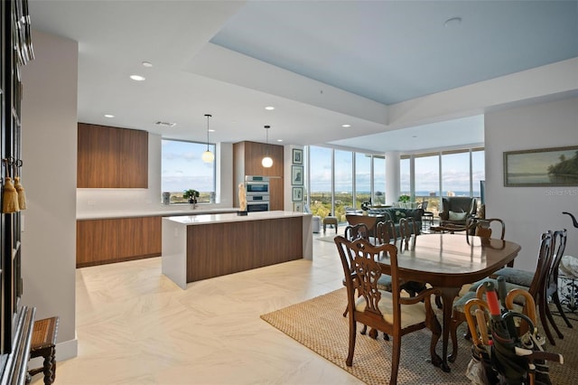 777 3rd Ave N Unit 1403, Saint Petersburg, FL 33701 - dining space featuring recessed lighting, floor to ceiling windows, and visible vents
