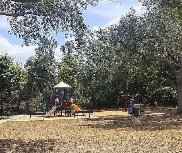 view of community jungle gym