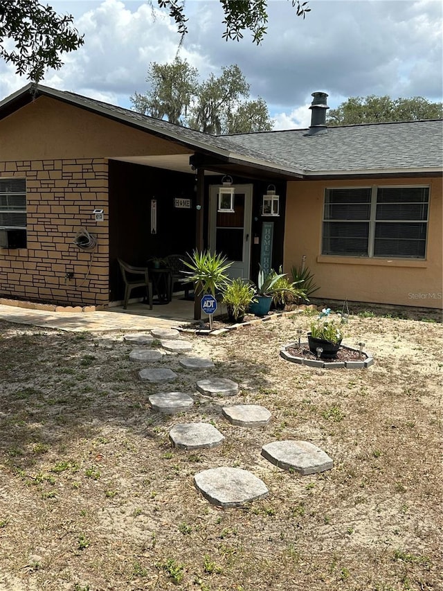 view of front of property with stucco siding