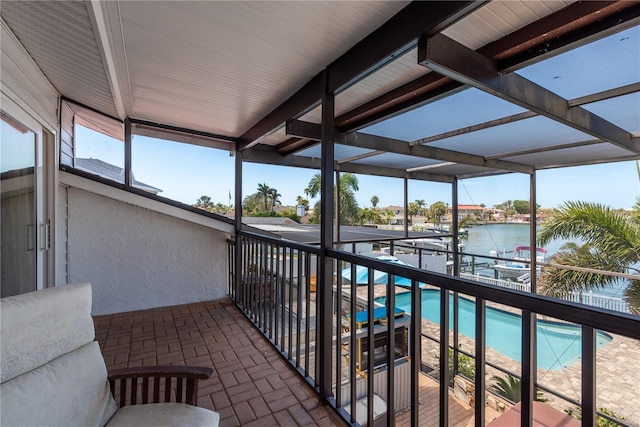 2202 Donato Dr, Belleair Beach, FL 33786 - exterior space with a water view and a sunroom