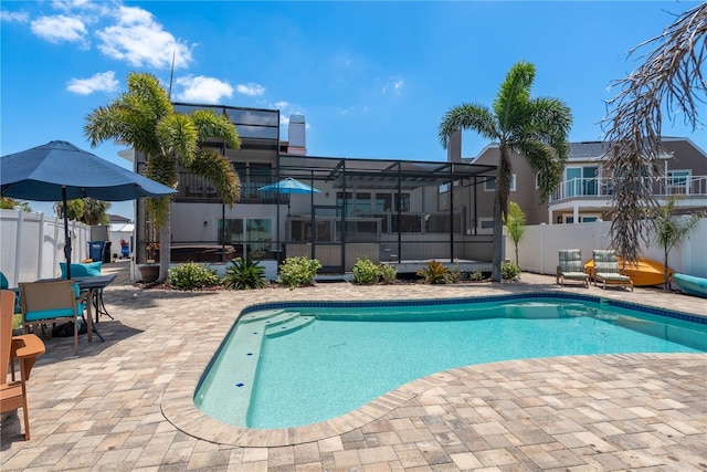 2202 Donato Dr, Belleair Beach, FL 33786 - view of pool with a fenced in pool, a fenced backyard, and a patio area
