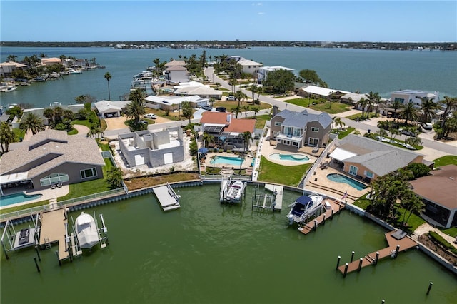 2202 Donato Dr, Belleair Beach, FL 33786 - aerial view with a water view and a residential view