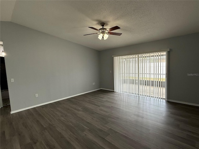 1010 Lochmont Dr, Brandon, FL 33511 - spare room with baseboards, ceiling fan, and dark wood-style flooring