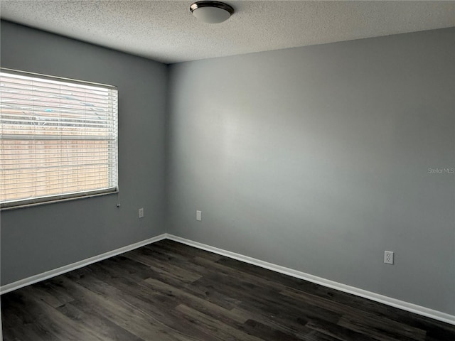 1010 Lochmont Dr, Brandon, FL 33511 - spare room with baseboards, a textured ceiling, and dark wood-type flooring