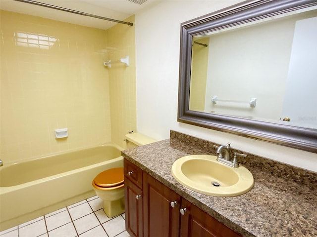 3311 Teeside Dr, New Port Richey, FL 34655 - bathroom with vanity, tile patterned floors, and shower / bathtub combination