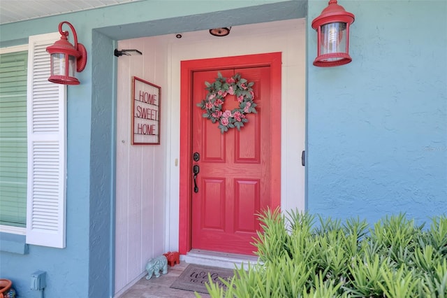 view of doorway to property