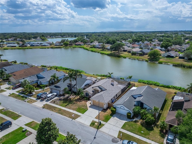 1601 Westerly Dr, Brandon, FL 33511 - drone / aerial view featuring a water view and a residential view