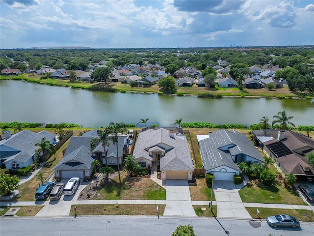 1601 Westerly Dr, Brandon, FL 33511 - bird's eye view with a water view and a residential view