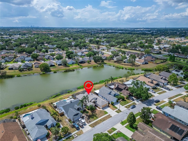 1601 Westerly Dr, Brandon, FL 33511 - birds eye view of property with a water view and a residential view