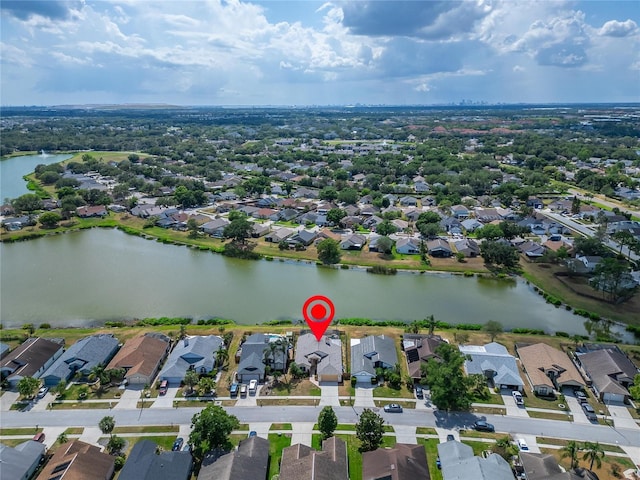 1601 Westerly Dr, Brandon, FL 33511 - drone / aerial view with a residential view and a water view