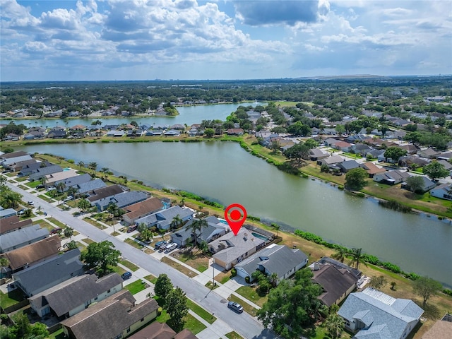 1601 Westerly Dr, Brandon, FL 33511 - drone / aerial view featuring a water view and a residential view
