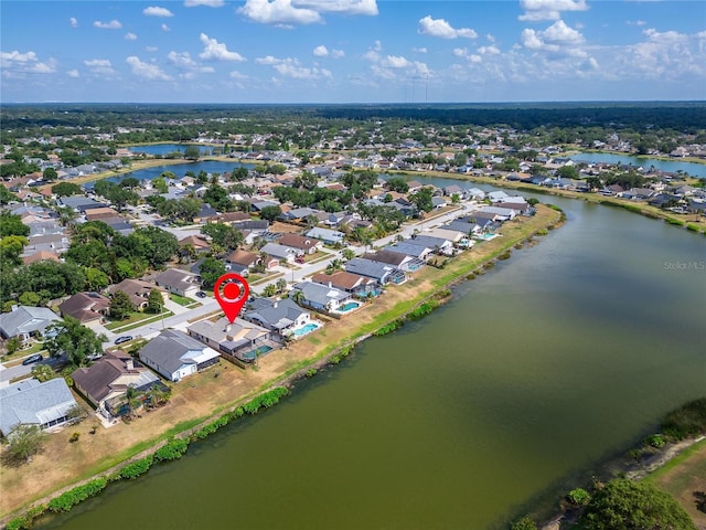 1601 Westerly Dr, Brandon, FL 33511 - aerial view featuring a residential view and a water view