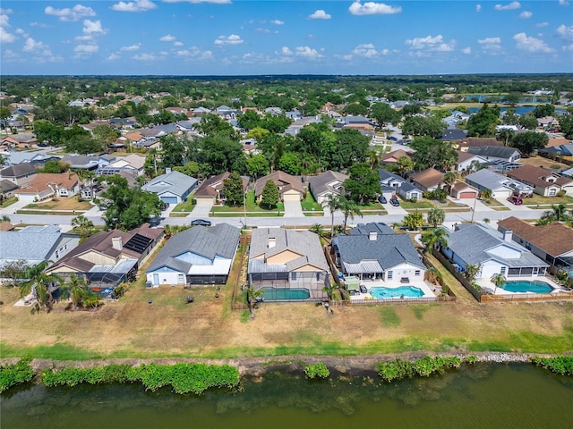 1601 Westerly Dr, Brandon, FL 33511 - aerial view featuring a water view and a residential view