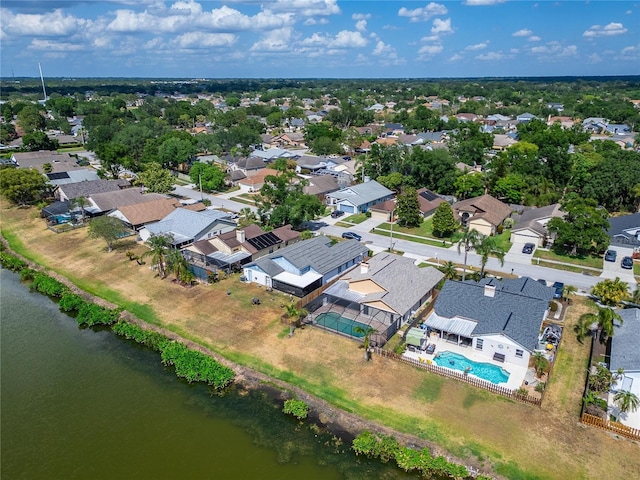 1601 Westerly Dr, Brandon, FL 33511 - bird's eye view featuring a water view and a residential view