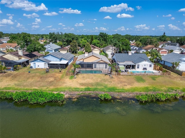 1601 Westerly Dr, Brandon, FL 33511 - bird's eye view featuring a water view and a residential view