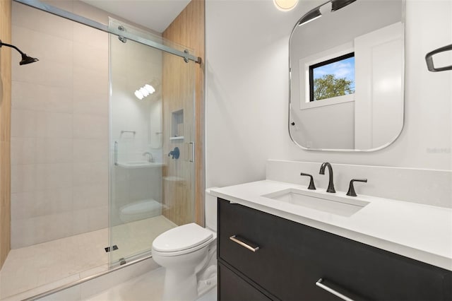 2218 S Occident St, Tampa, FL 33629 - full bath featuring vanity, a shower stall, and toilet