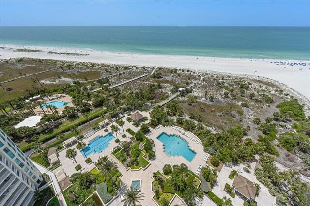 1170 Gulf Blvd Unit 2101, Clearwater Beach, FL 33767 - aerial view of a pool and extended coastline