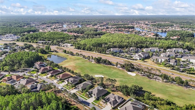 10517 Palm Cove Ave, Tampa, FL 33647 - birds eye view of property featuring a water view, golf course view, and a residential view