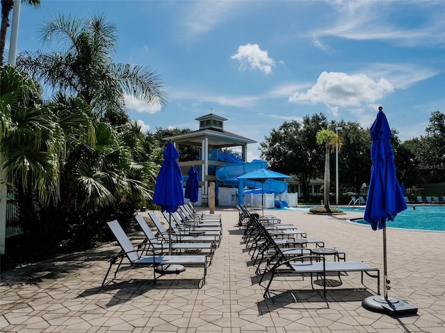 10517 Palm Cove Ave, Tampa, FL 33647 - view of patio / terrace featuring a community pool