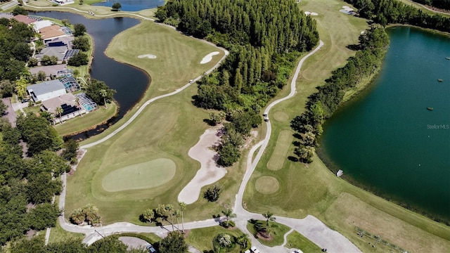 10517 Palm Cove Ave, Tampa, FL 33647 - drone / aerial view featuring a water view and golf course view