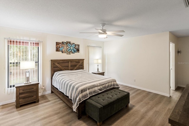 7120 N Croton Pt, Hernando, FL 34442 - bedroom featuring light wood-style floors, baseboards, and a textured ceiling