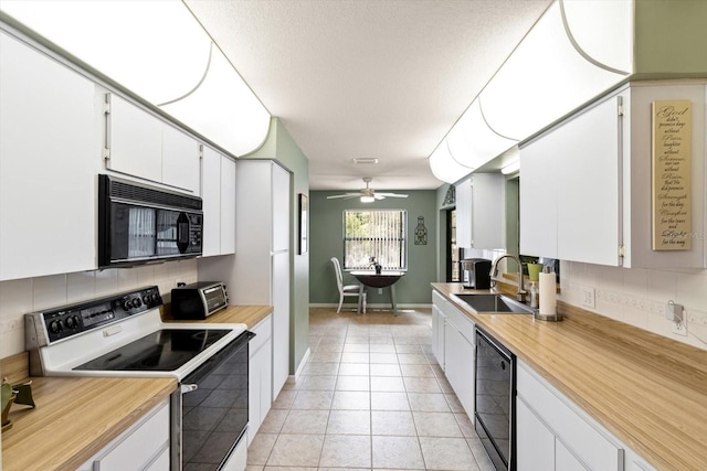 7120 N Croton Pt, Hernando, FL 34442 - kitchen featuring backsplash, a sink, black appliances, and light countertops