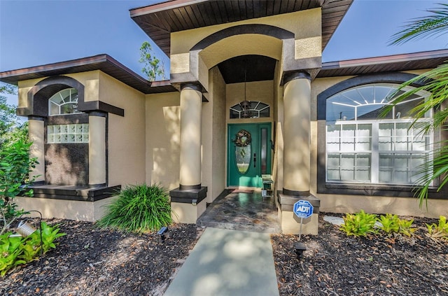 12923 Colony Rd, Hudson, FL 34669 - entrance to property with stucco siding