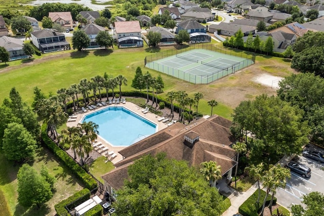 birds eye view of property featuring a residential view