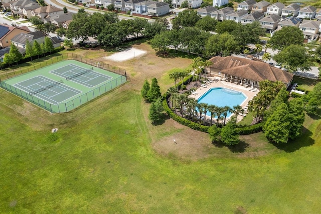bird's eye view featuring a residential view