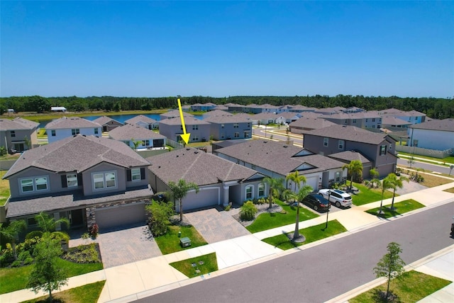 birds eye view of property featuring a residential view