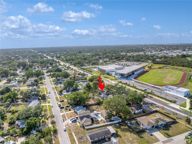 drone / aerial view featuring a residential view