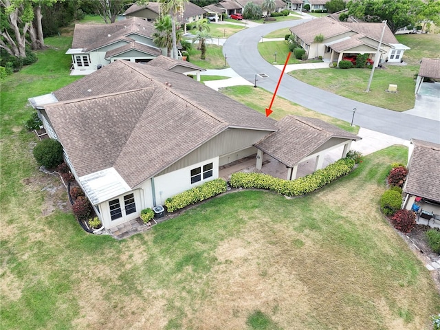aerial view featuring a residential view