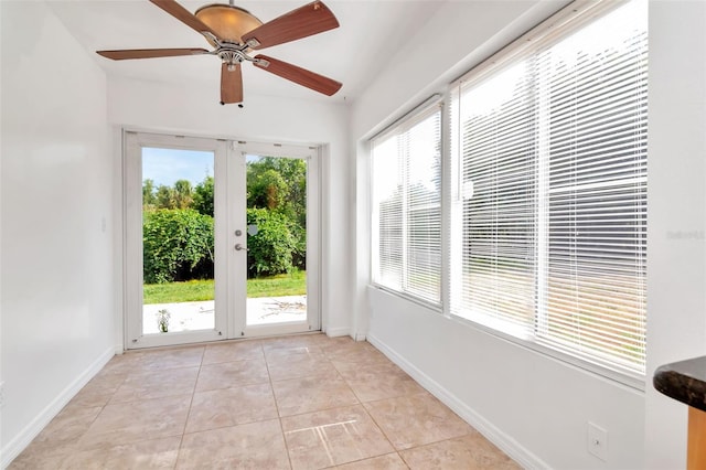 8561 Deer Chase Dr, Riverview, FL 33578 - unfurnished sunroom featuring french doors